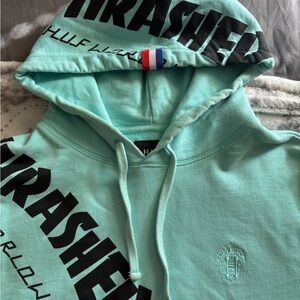 HUF Men's Light Blue Hoodie